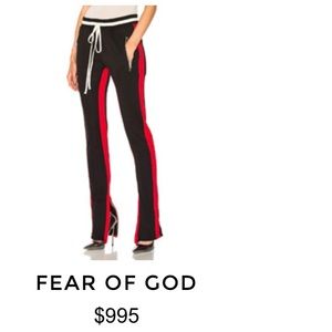 Fear of God double strip track pants